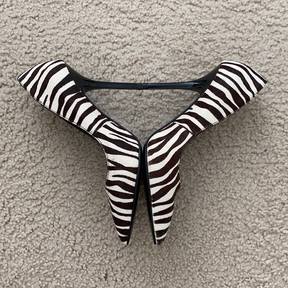 Guess Zebra Print Pointy Toed Heels - image 2